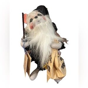 Annalee 1993 Wizard Merlin Mouse Trick or Treat Bag Halloween Doll Figure 6”